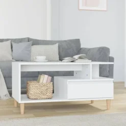 vidaXL Soffbord>Soffbord högglans 90x49x45 cm konstruerat trä