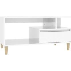 vidaXL Soffbord>Soffbord högglans 90x49x45 cm konstruerat trä