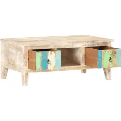 vidaXL Soffbord>Soffbord 100x55x40 cm grovt akaciaträ