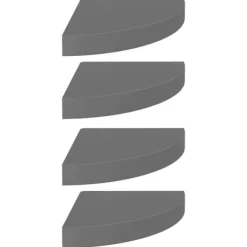 vidaXL Hyllor>Svävande hörnhyllor 4 st högglans 25x25x3,8 cm MDF