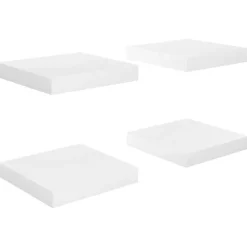 vidaXL Hyllor>Svävande vägghyllor 4 st högglans 23x23,5x3,8 cm MDF