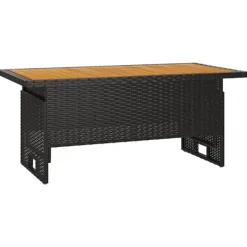 vidaXL Soffbord>Trädgårdsbord 100x50x43/63 cm akaciaträ&konstrotting