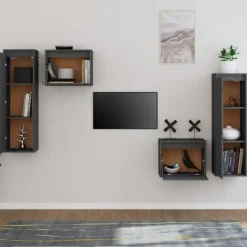 vidaXL Tv-Bänkar>Tv-bänk 4 st massiv furu