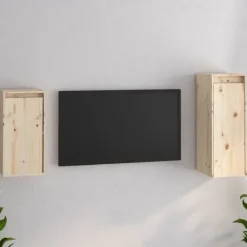 vidaXL Tv-Bänkar>Tv-bänk 2 st massiv furu