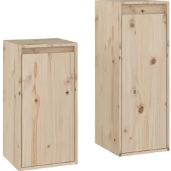 vidaXL Tv-Bänkar>Tv-bänk 2 st massiv furu