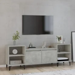 vidaXL Tv-Bänkar>Tv-bänk betong 160x35x55 cm konstruerat trä