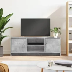 vidaXL Tv-Bänkar>Tv-bänk betong 102x30x37,5 cm konstruerat trä