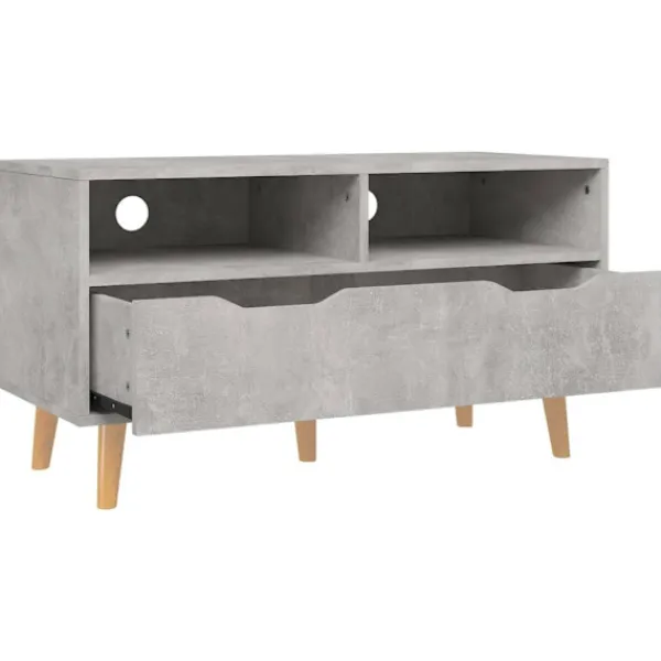 vidaXL Tv-Bänkar>Tv-bänk betong 90x40x48,5 cm konstruerat trä