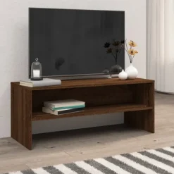 vidaXL Tv-Bänkar>Tv-bänk ek 100x40x40 cm konstruerat trä