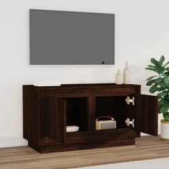 vidaXL Tv-Bänkar>Tv-bänk ek 80x35x45 cm konstruerat trä