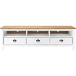 vidaXL Tv-Bänkar>TV-bänk Hill 158x40x47 cm massiv furu