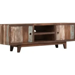 vidaXL Tv-Bänkar>TV-bänk massivt akaciaträ vintage 118x30x40 cm