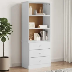 vidaXL Tv-Bänkar>Tv-bänk med lådor ALTA 60x35x142 cm massiv furu