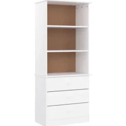 vidaXL Tv-Bänkar>Tv-bänk med lådor ALTA 60x35x142 cm massiv furu