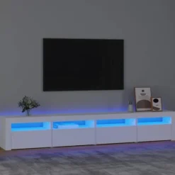 vidaXL Tv-Bänkar>Tv-bänk med LED-belysning 240x35x40 cm