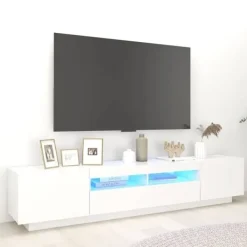 vidaXL Tv-Bänkar>TV-bänk med LED-belysning 200x35x40 cm