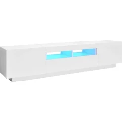 vidaXL Tv-Bänkar>TV-bänk med LED-belysning 180x35x40 cm