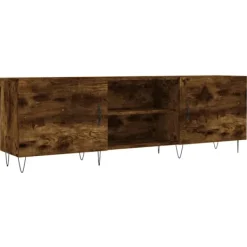 vidaXL Tv-Bänkar>Tv-bänk rökfärgad ek 150x30x50 cm konstruerat trä