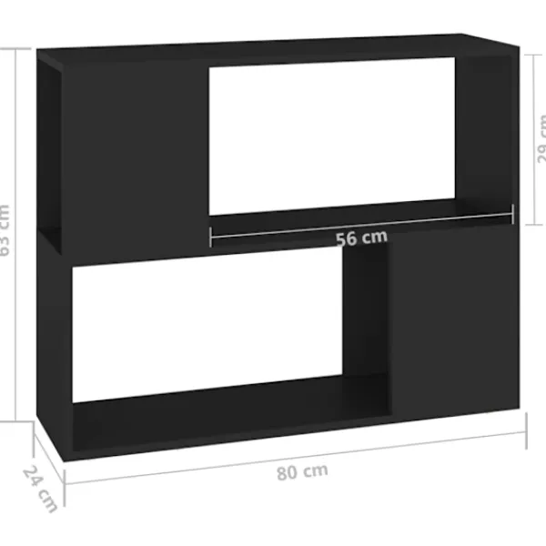 vidaXL Tv-Bänkar>TV-bänk 80x24x63 cm konstruerat trä