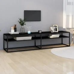 vidaXL Tv-Bänkar>Tv-bänk 180x40x40,5 cm härdat glas