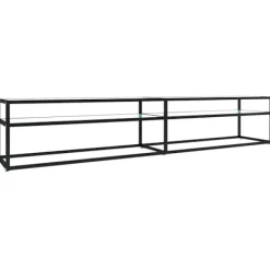 vidaXL Tv-Bänkar>Tv-bänk marmor 220x40x40,5 cm härdat glas