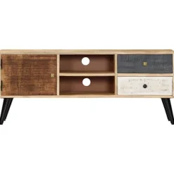 vidaXL Tv-Bänkar>TV-bänk 115x30x47 cm massivt mangoträ