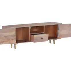 vidaXL Tv-Bänkar>TV-bänk 118x30x40 cm massivt akaciaträ