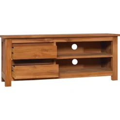 vidaXL Tv-Bänkar>TV-bänk 100x30x40 cm massiv teak