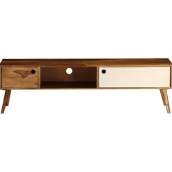 vidaXL Tv-Bänkar>TV-bänk 140x30x40 cm massivt sheshamträ