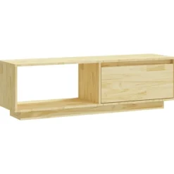 vidaXL Tv-Bänkar>Tv-bänk 110x30x33,5 cm massiv furu