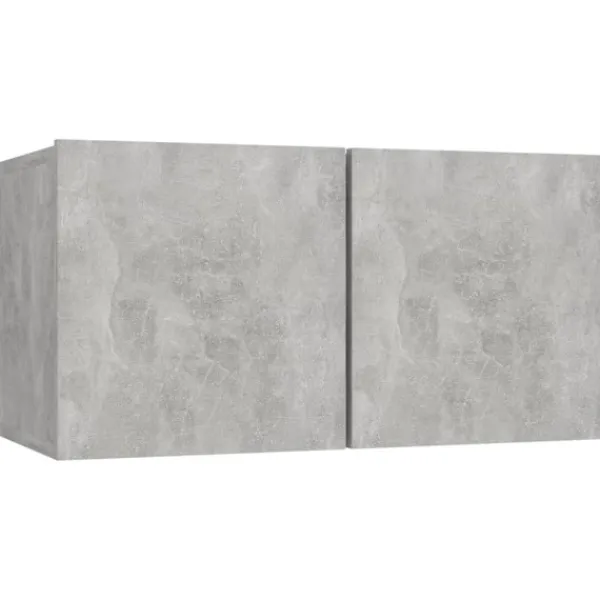 vidaXL Tv-Bänkar>Tv-skåp 8 delar betong konstruerat trä