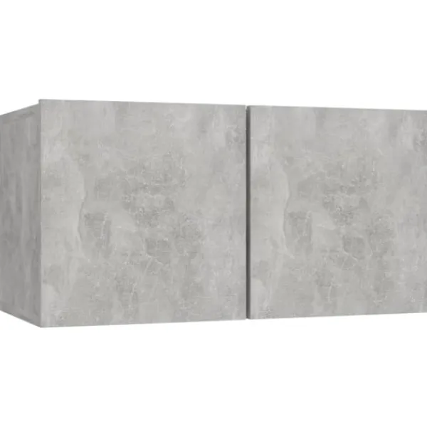 vidaXL Tv-Bänkar>Tv-skåp 8 delar betong konstruerat trä