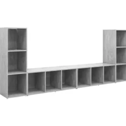 vidaXL Tv-Bänkar>TV-skåp 4 delar betong 107x35x37 cm konstruerat trä