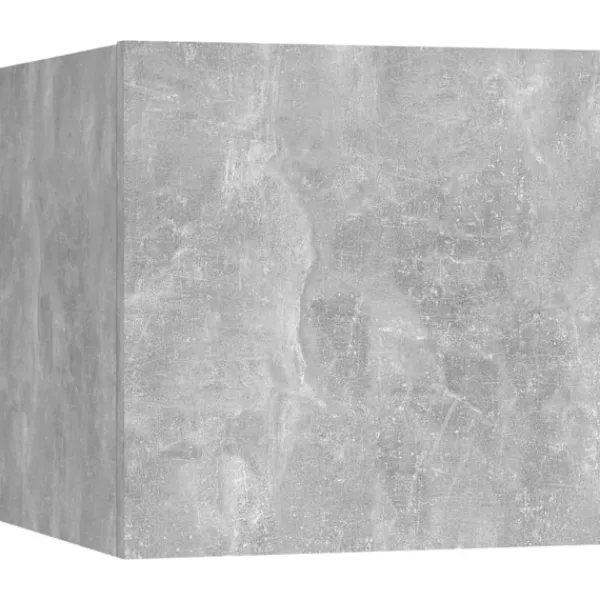 vidaXL Tv-Bänkar>TV-skåp 7 delar betong konstruerat trä