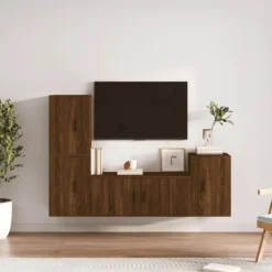 vidaXL Tv-Bänkar>Tv-skåp 4 delar ek konstruerat trä