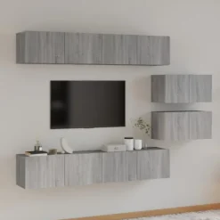 vidaXL Tv-Bänkar>Tv-skåp 6 delar sonoma konstruerat trä