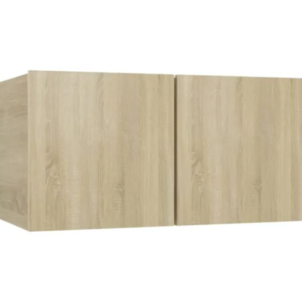 vidaXL Tv-Bänkar>Tv-skåp 8 delar sonoma-ek konstruerat trä