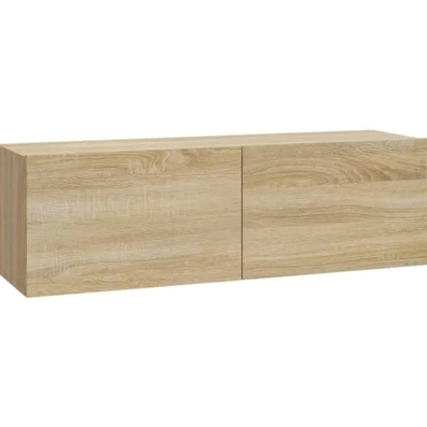 vidaXL Tv-Bänkar>Tv-skåp 8 delar sonoma-ek konstruerat trä