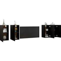 vidaXL Tv-Bänkar>TV-skåp 4 delar 30,5x30x60 cm spånskiva