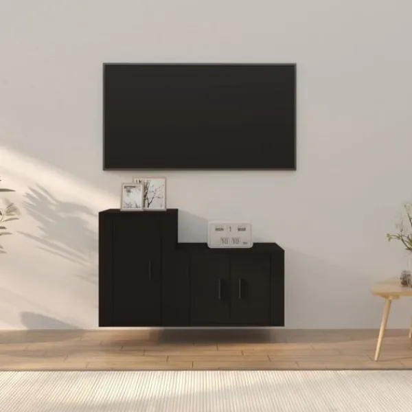 vidaXL Tv-Bänkar>TV-skåp 2 delar konstruerat trä