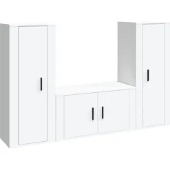 vidaXL Tv-Bänkar>Tv-skåp 3 delar konstruerat trä