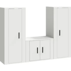 vidaXL Tv-Bänkar>Tv-skåp 3 delar konstruerat trä