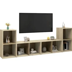 vidaXL Tv-Bänkar>TV-skåp 4 st sonoma-ek 72x35x36,5 cm konstruerat trä