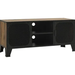 vidaXL Tv-Bänkar>TV-skåp rustik 105x36x47 cm metall och MDF