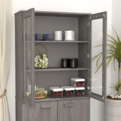 vidaXL Skåp>Överdel till högskåp HAMAR ljus 85x35x100 cm massiv furu