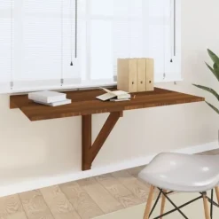 vidaXL Balkongmöbler>Väggbord ek 100x60x56 cm konstruerat trä