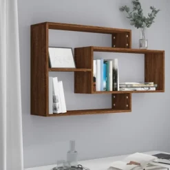 vidaXL Hyllor>Vägghylla ek 104x20x58,5 cm konstruerat trä