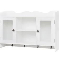 vidaXL Hyllor>Vägghylla i MDF med glasfönster