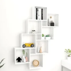 vidaXL Hyllor>Vägghylla kubformad 90x15x119 cm konstruerat trä