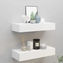vidaXL Hyllor>Väggmonterad låda 2 st 60x23,5x10 cm MDF
